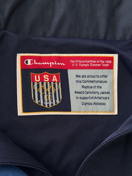 Вінтаж Куртка-ветровка Champion з принтом по всій поверхні, присвячена Олімпійській грі 1996, США, L