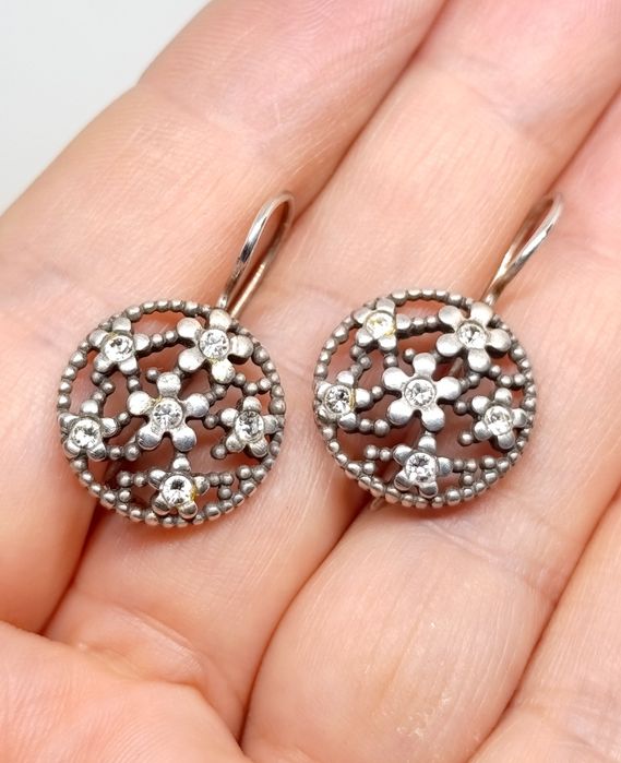 Kolczyki, srebro 925, cyrkonie