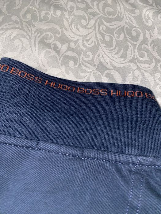 BOSS  Hugo Boss S Slim Fit синє чоловіче поло