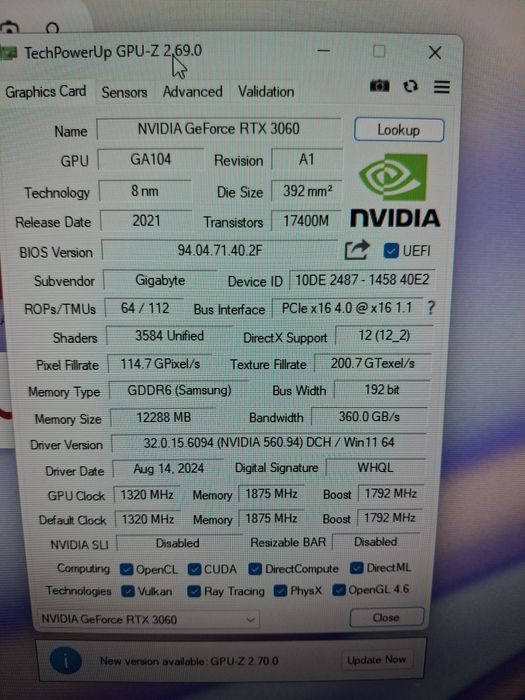 Pc gaming i5-9400 rtx3060 12gbvram 16GB pamięci ram 250ssd+500hdd zasilacz 700W