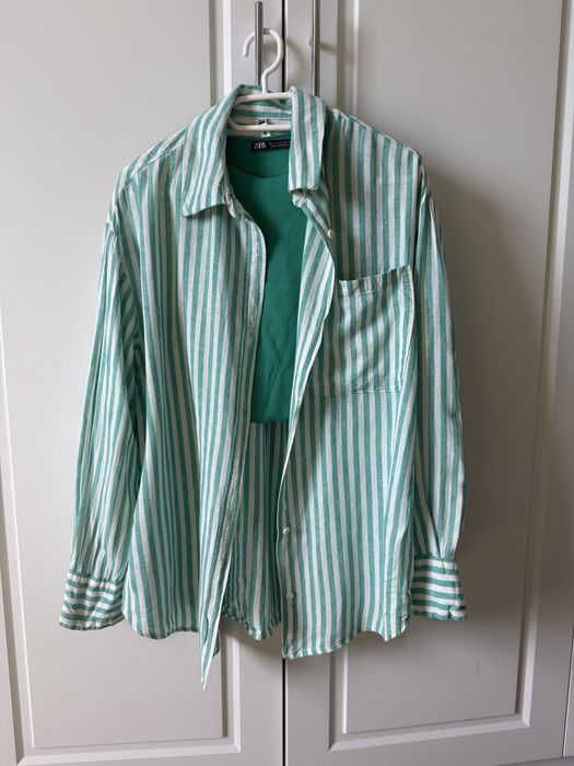 Лляна сорочка Zara S 36p