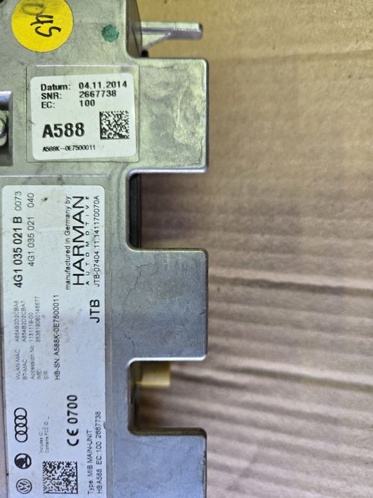 Nawigacja mib 2 wyswietlacz usb aux panel komplet audi a6 c7 lift