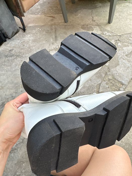 Берцы белые 39 размер кожа