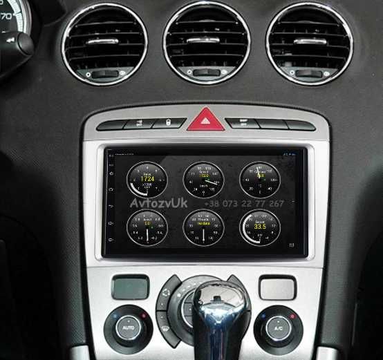 Магнитола PEUGEOT 308 408 RCZ GPS USB Пежо 2 дин CarPlay Android 15