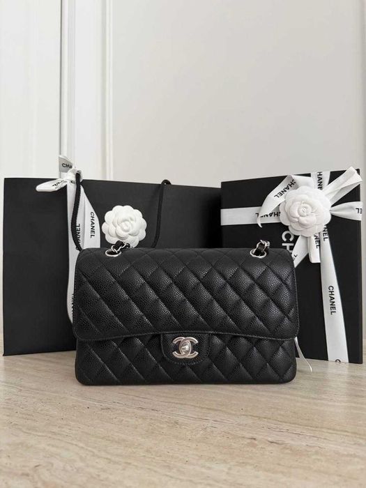 Сумка Шанель Chanel CF25 в ікрі срібна фурнітура в наявності