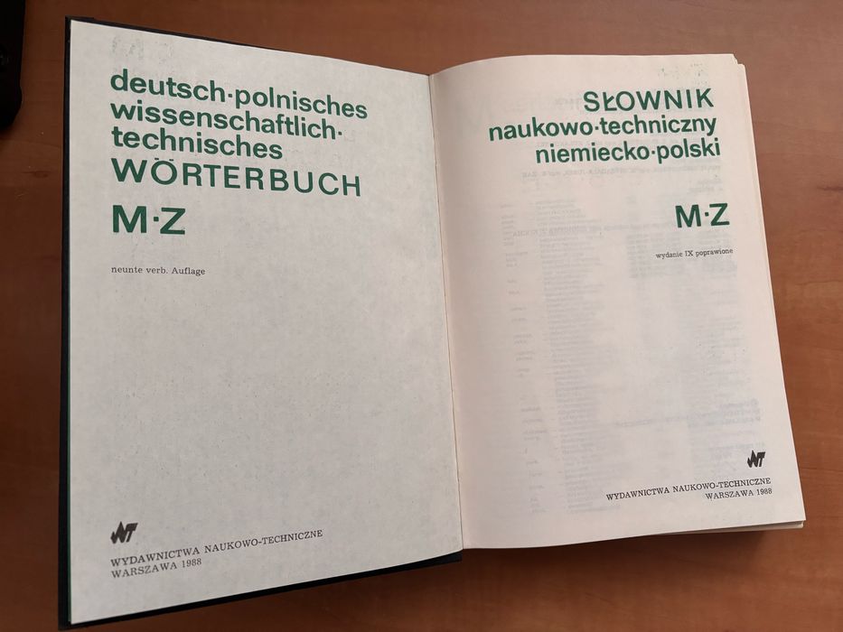 Słownik naukowo-techniczny niemiecko-polski, 2 tomy