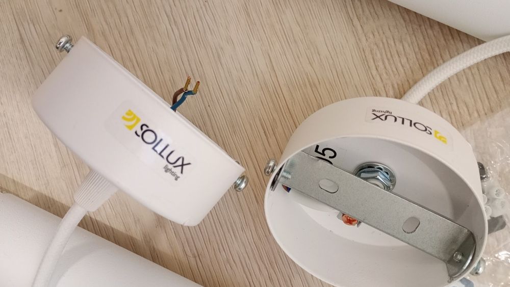 Dwie lampy pojedyncze SOLLUX LIGHTING WEZYR 1 białe