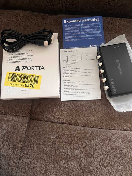 Конвертер Portta Component to HDMI 1080p (для PS2, Wii, Xbox) Новий
