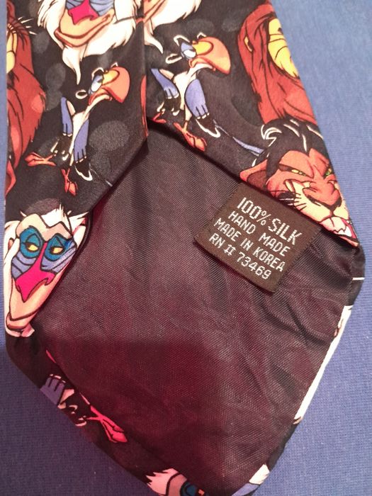 Вінтажна краватка, галстук Disney. Принт з фільму Король Лев