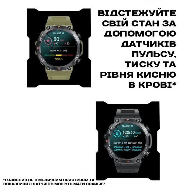 Смарт Годинник Smart Storm Black 45mm