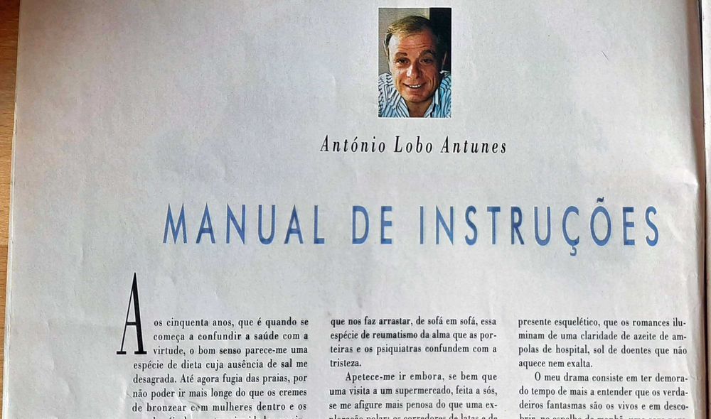 Público Suplemento 1994 Imagens 3D, Lobo Antunes