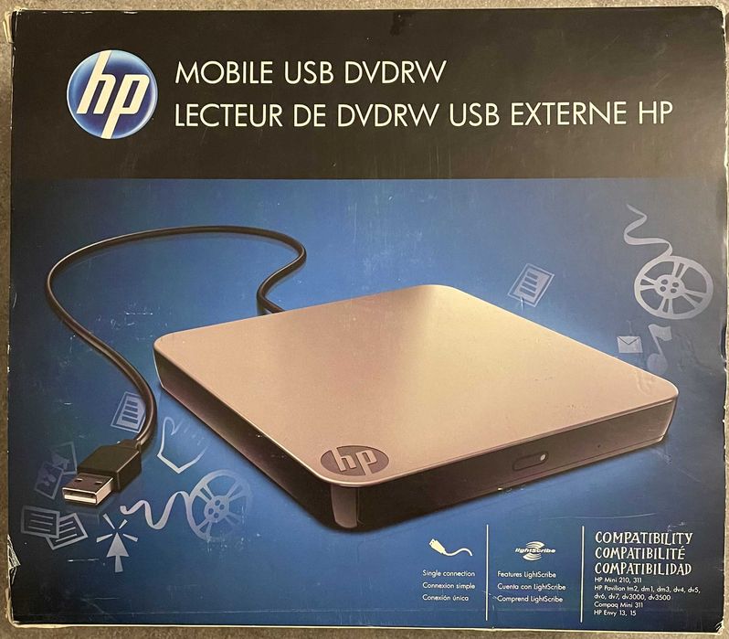 Dysk optyczny CD/DVD RW HP i nagrywarka CD i DVD