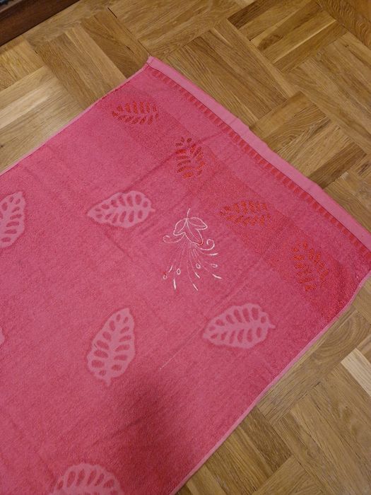 ręcznik PRL / lata '90 różowy