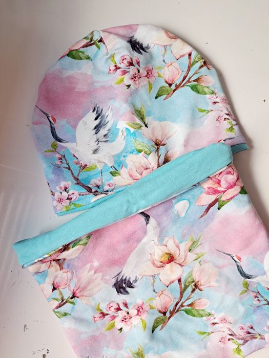 Nowy komplet dla dziewczynki czapka komin z metką