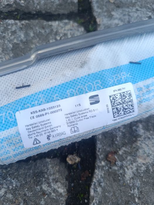 Airbag cortina Leon 5f cupra