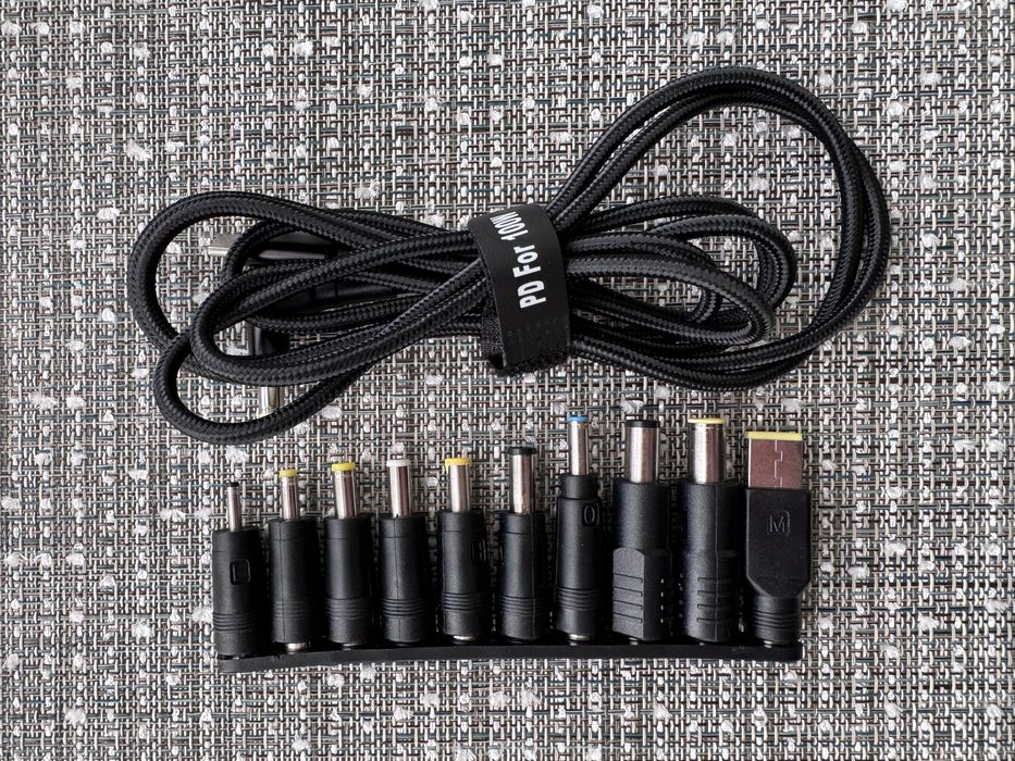 Кабель з перехідниками для зарядки ноута від Power bank