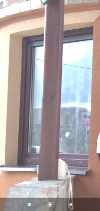 Okna PCV  z demontażu mahoń.