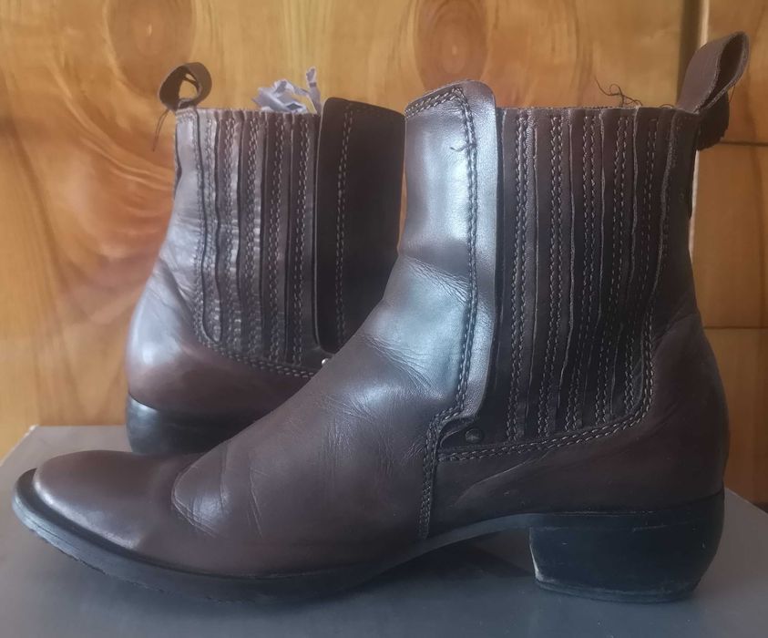 Gino Rossi sztyblety damskie brązowe skórzane