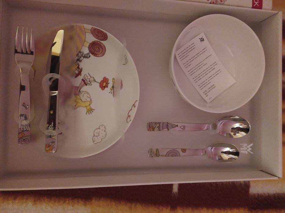 Zestaw WMF sztućce i porcelana dla dziecka