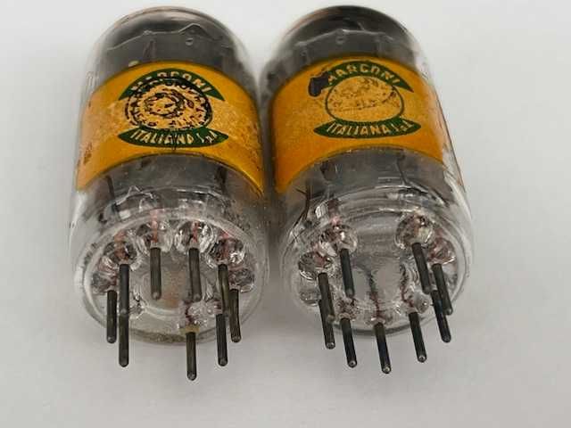 12AX7 ECC 83 MARCONI NOS Italy dobrana para lampy elektronowe 1951 !