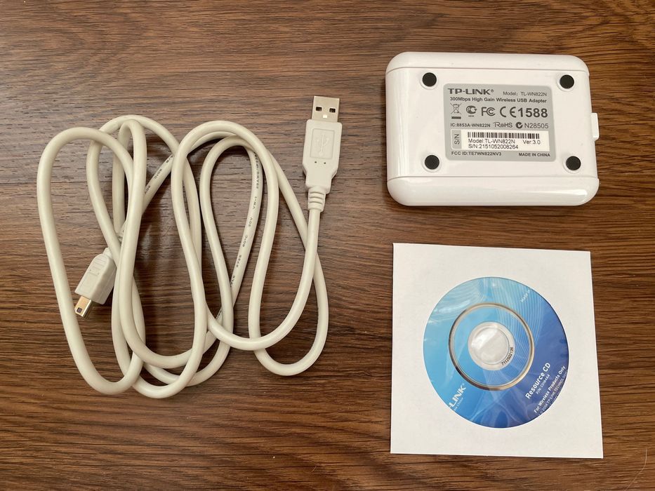 Wifi адаптер приймач посилювач сигналу вайфай до ПК TP-Link TL-WN822N