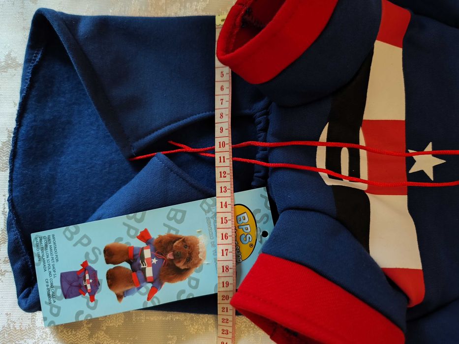 Roupa para Cão - azul e Vermelha - Tamanho XL