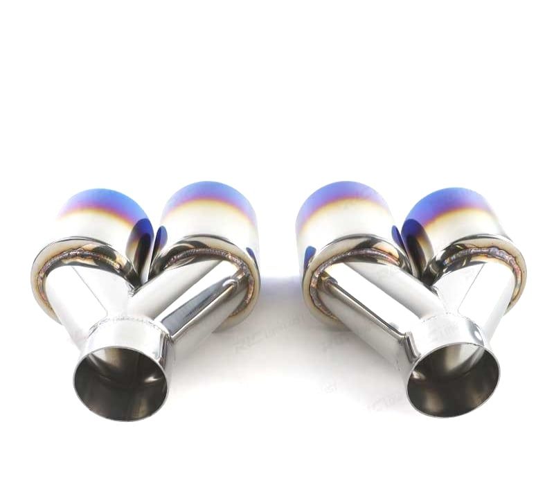 PONTEIRAS DE ESCAPE DUPLA UNIVERSAL 2 INOX TINANIO 89MM OO---OO