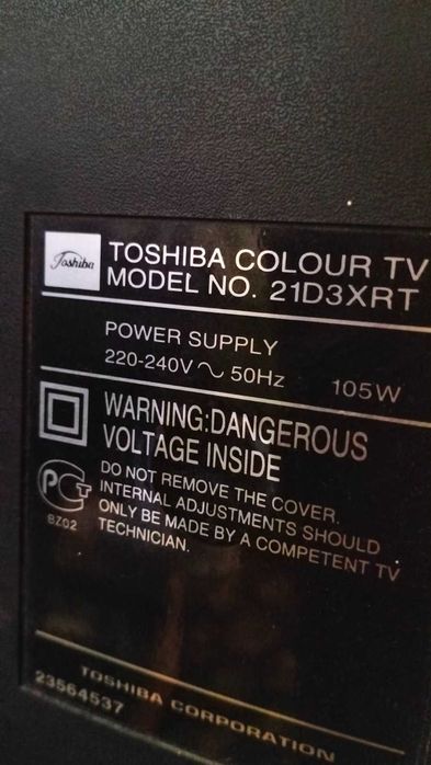 Цветной телевизор TOSHIBA 21D3XRT, диагональ 21