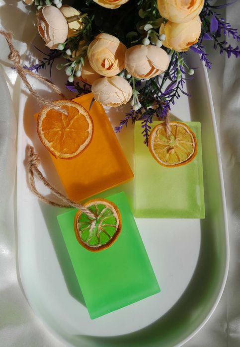 Glicerynowe mydło naturalne pomarańcza cytryna limonka