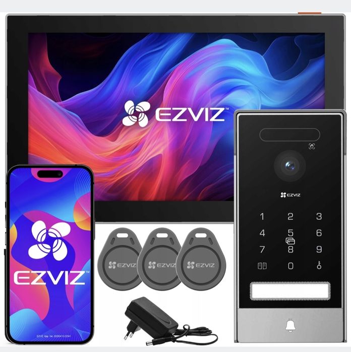 Wideodomofon WiFi EZVIZ HP7 PRO 4K,Weryfikacja twarzy, Zdalne otwieran