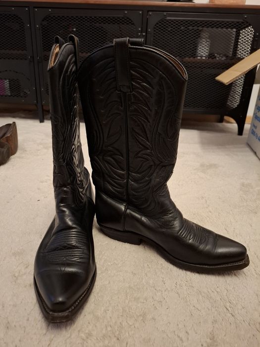 Kowbojki skóra buffalo 36 czarne 21031