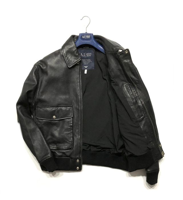 Pilotka skóra naturalna Armani Jeans Established