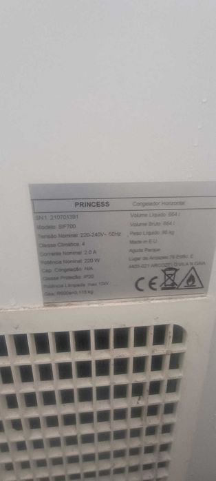 Arca Congeladora Horizontal Princess SIF 700