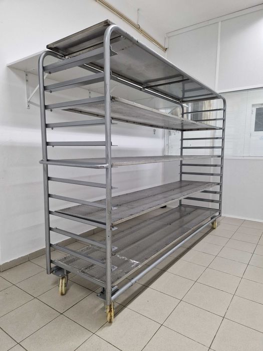 Carro Inox com prateleiras móveis Inox