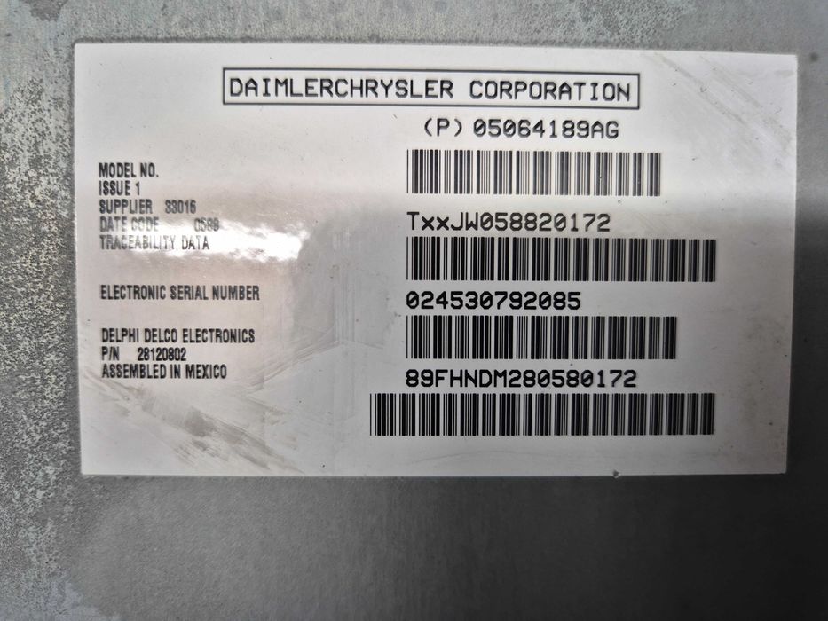 chrysler town country sterownik radia anteny tv