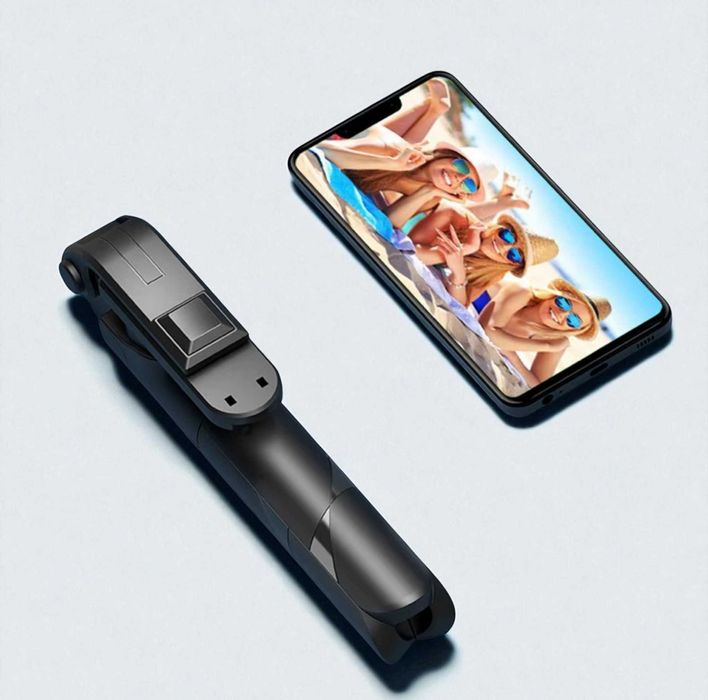 Селфі палка для телефону монопод трипод штатив з кнопкою для селфі