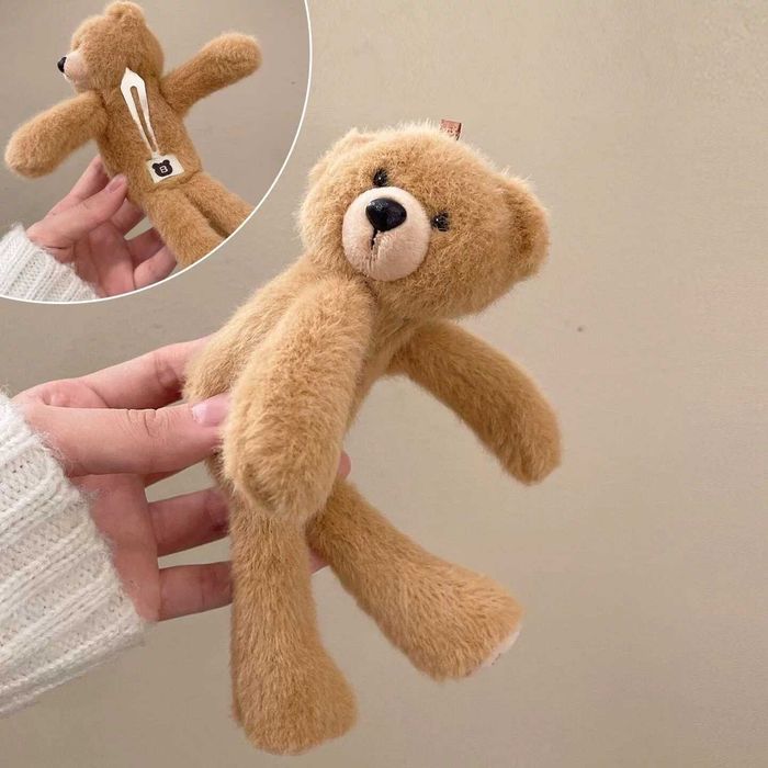 Pinça de cabelo urso de peluche fofo