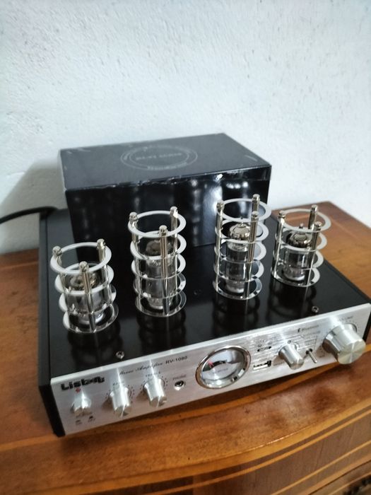 Wzmacniacz lampowy USB/bluetooth 2x40watt RMS prezent okazja jak nowy