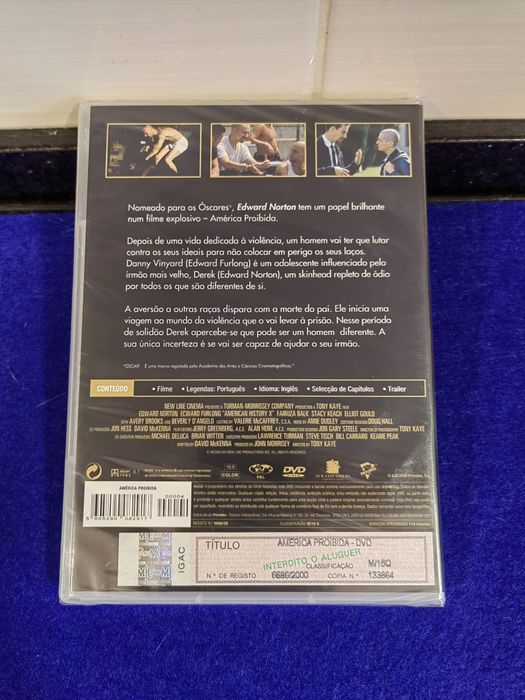 Filme DVD "América Proibida" com Edward Norton - novo e selado