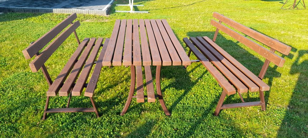 Meble ogrodowe ławka 2szt stół