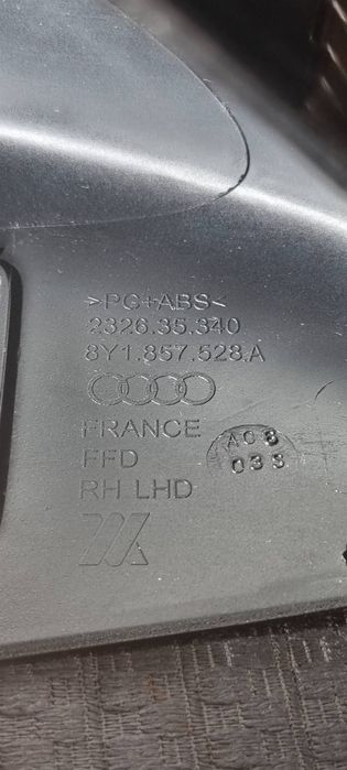 Audi RS3 8Y Obudowy Lusterek BLACK GLOSS OEM