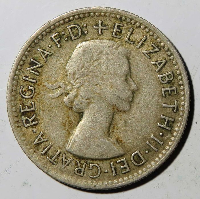 Austrália Moeda em Prata. 1 Shilling • 1957 PRATA