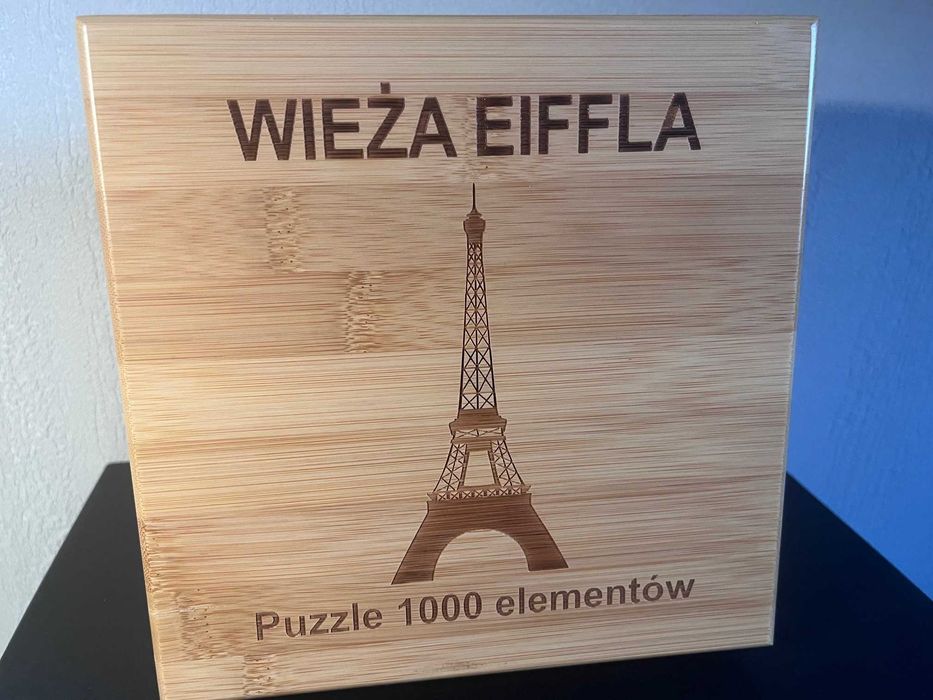 Puzzle Wieża Eiffla w bambusowym pudełku 1000 elem. Format 68,58x50,8