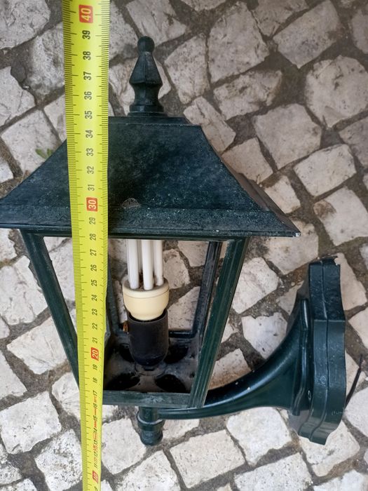 Candeeiros parede exterior em alumínio com lâmpada