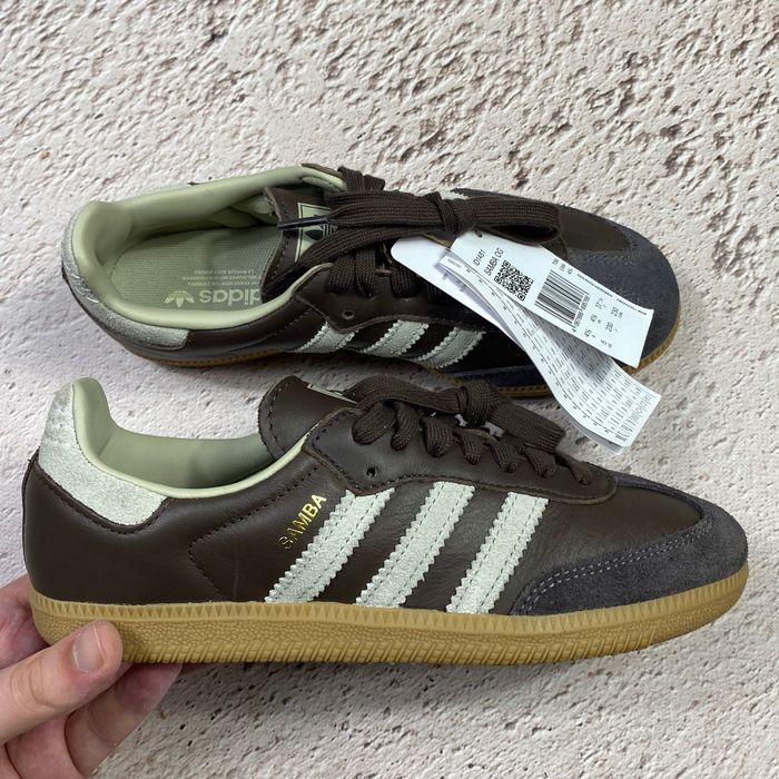 оригінал id1481 нові жіночі кеди adidas casual samba og brown