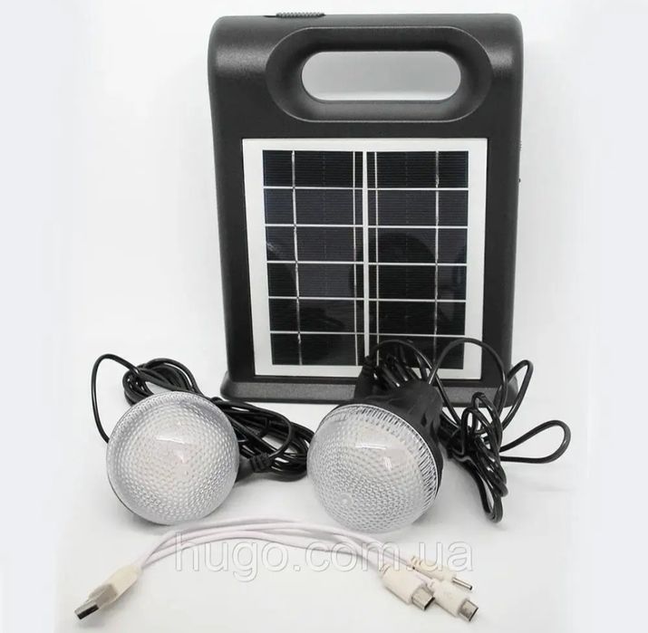 Фонарь светильник солнечная система с повербанком + 2 лампы 30W CL 12