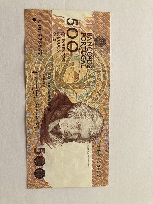 CONJUNTO 6 DE NOTAS DE 500$ MOUZINHO DA SILVEIRA NUMEROS CONSECUTIVOS