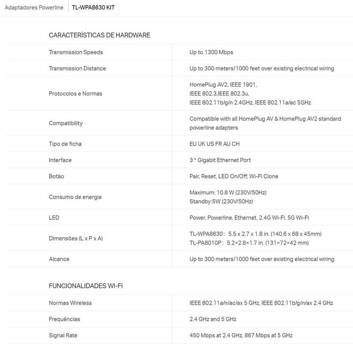 Kit Powerline: Expanda o Wi-Fi pela rede elétrica TP-Link AV1200