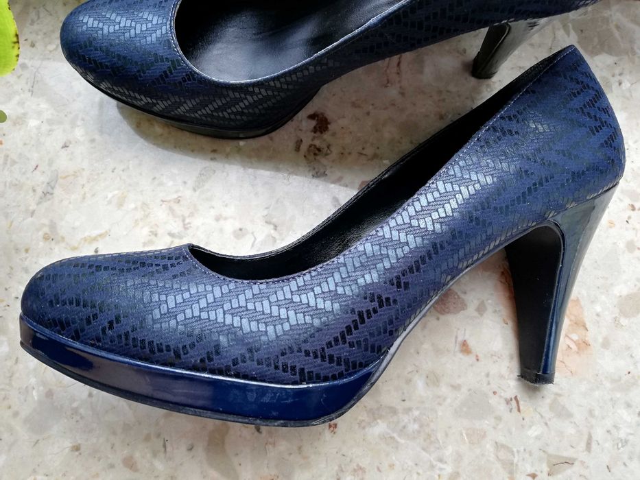 Buty damskie granatowe