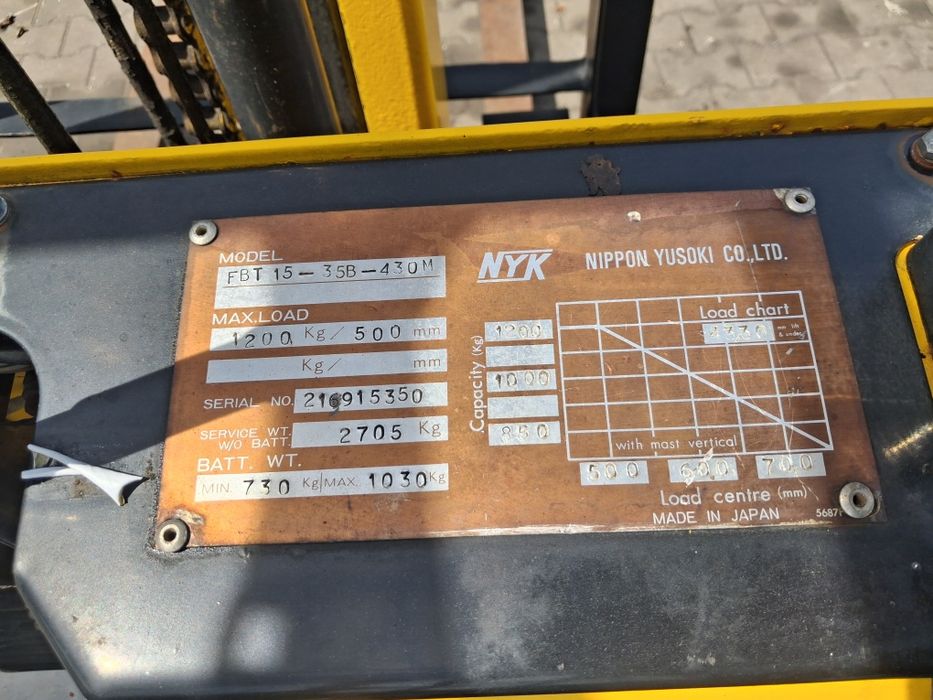 Wózek widłowy elektryczny NYK Mitsubishi